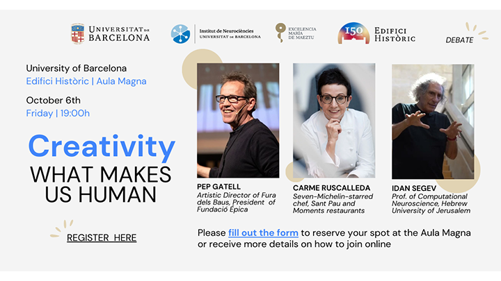 Ruscalleda, Gatell i Segev debatran sobre creativitat a la Universitat de Barcelona