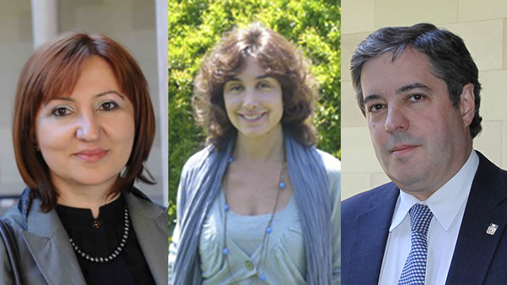 Jordi Alberch, Anna Alberni and Petia Radeva receive the Narcís Monturiol Medal