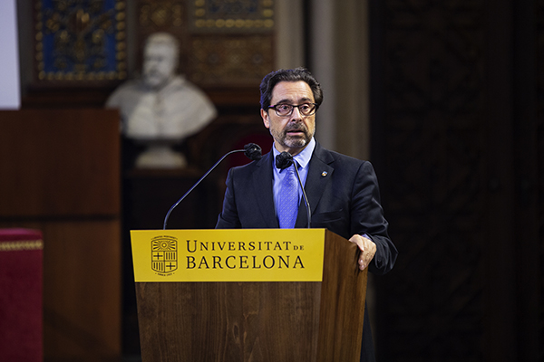 Joan Guàrdia, rector de la Universitat de Barcelona.