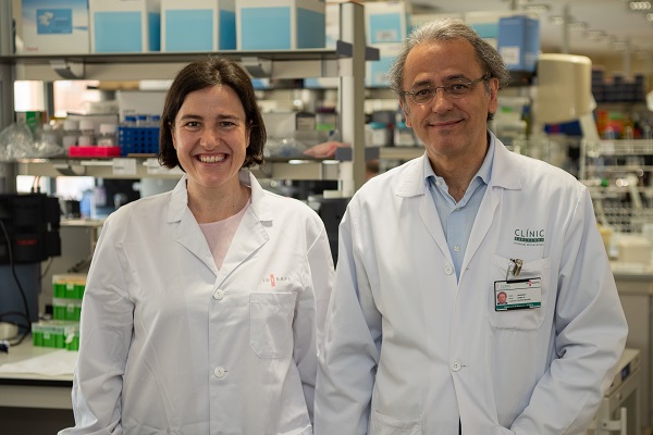 Roser Pinyol and Josep M. Llovet, from the Faculty of Medicine and Health Sciences of the UB and IDIBAPS. Image: Francisco Avia 