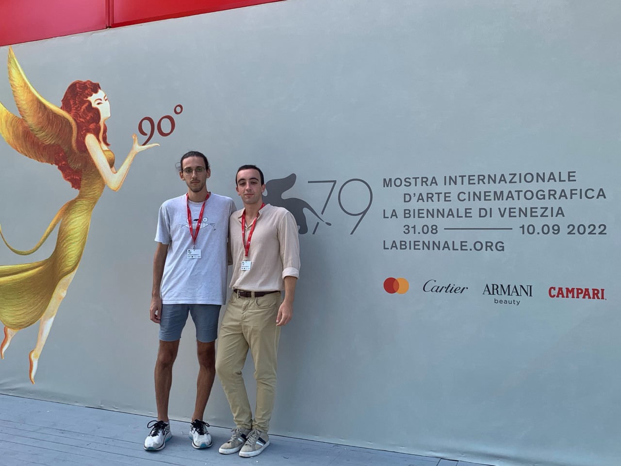 Guillem Villalonga and Albert Muns at the Venice International Film Festival.