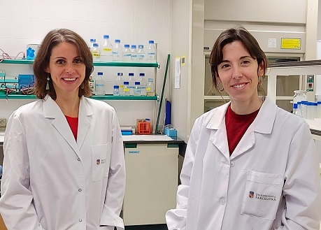 D'esquerra a dreta, les investigadores Ruth Rodríguez-Barrueco i Mireia Olivan, de la Facultat de Medicina i Ciències de la Salut i de l’IDIBELL.