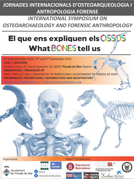 La UB impulsa aquestes jornades internacionals sobre osteoarqueologia i antropologia forense els dies 4 i 5 de setembre a Pineda de Mar.