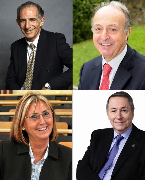 Joaquim Gutiérrez, Josep Antoni Bombí, Victòria Girona i Dídac Ramírez, candidats a les eleccions al Rectorat de la UB.