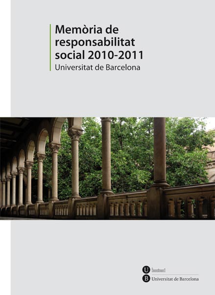 Portada de la Memòria de responsabilitat social 2010-2011.