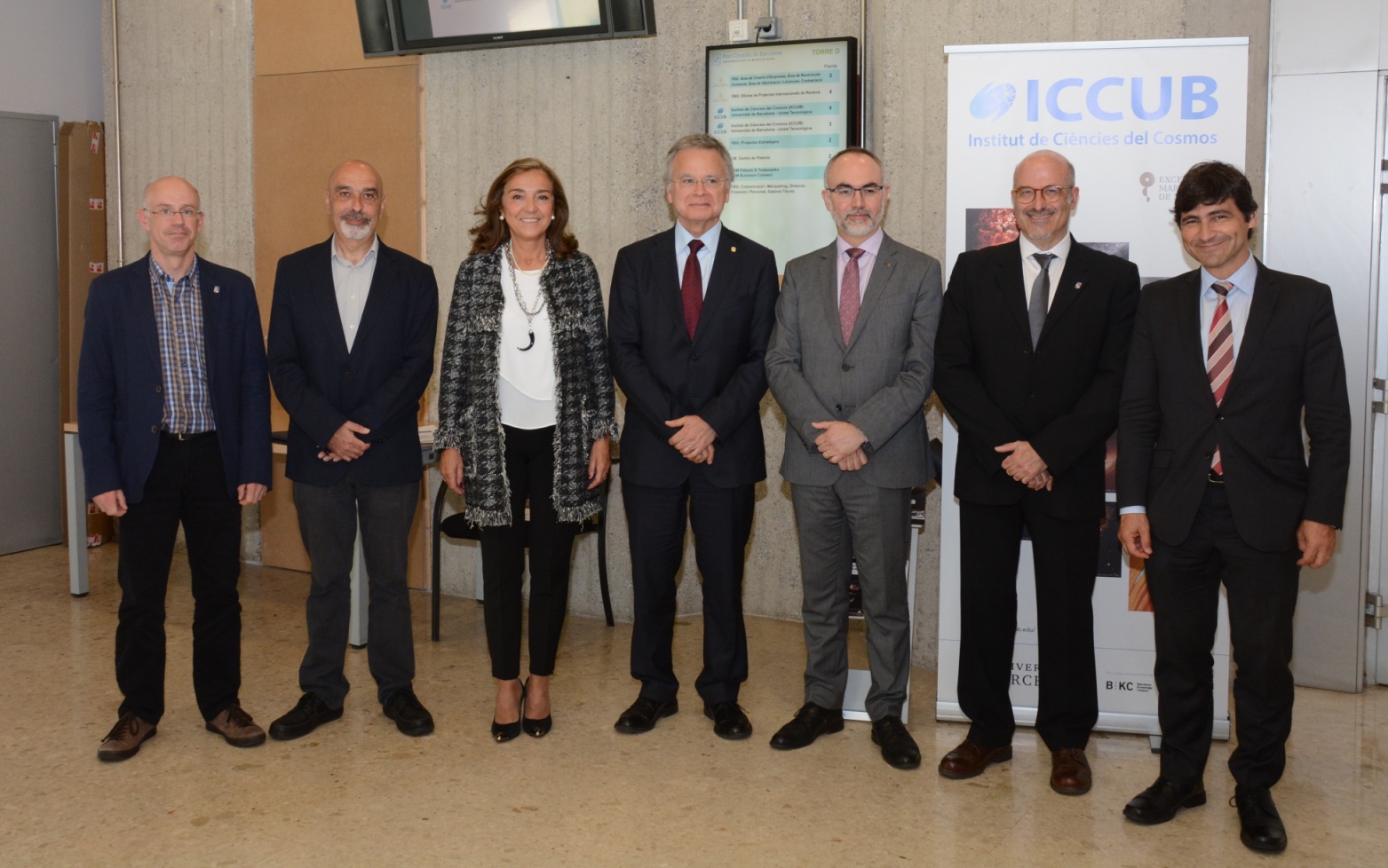 L'acte ha reunit representants de la Universitat de Barcelona, de la Secretaria d’Estat d’R+D+i i de la Secretaria d’Universitats i Recerca de la Generalitat de Catalunya.