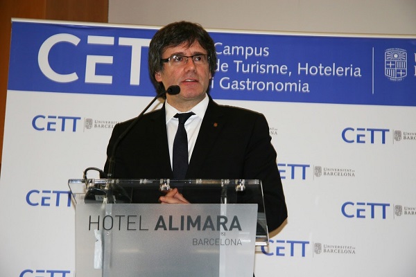 Carles Puigdemont ha destacat el paper del CETT en l’excel·lència turística de Catalunya.