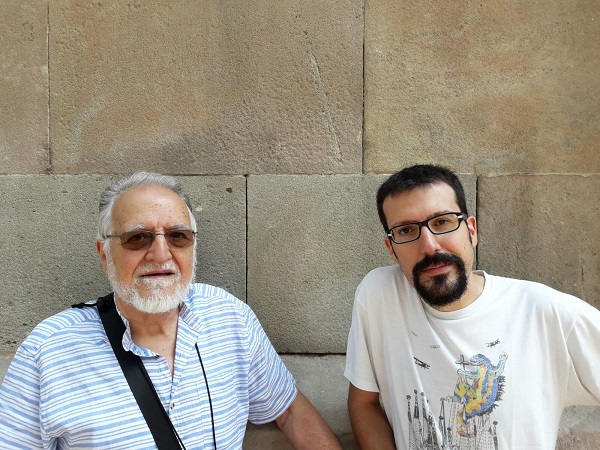 D'esquerra a dreta, els investigadors Alejandro Belaústegui (UC3M) i Zain Alejandro Belaústegui (UB-IRBio).