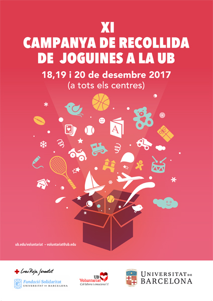 La recollida de joguines a la Universitat de Barcelona es farà del 18 al 20 de desembre.