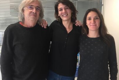 D'esquerra a dreta, els investigadors Albert Tauler, Eugènia Almacellas i Caroline Mauvezin. 