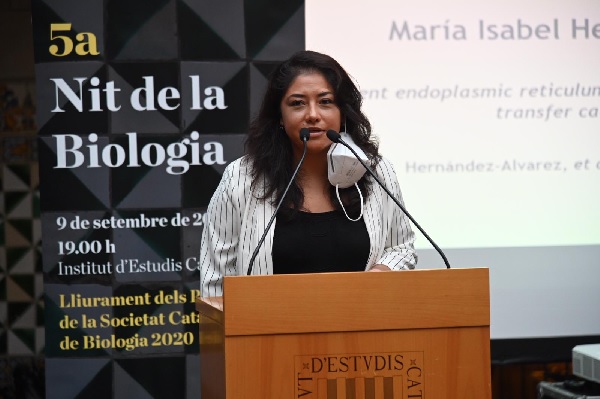 María Isabel Hernández-Álvarez, Premi de la Societat Catalana de Biologia al millor article científic del 2019.