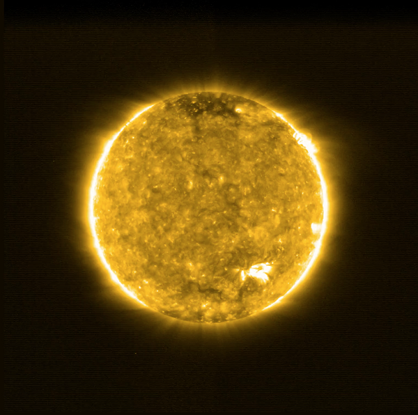 Una de les primeres imatges del Sol captades per la Solar Orbiter. Imatge: Solar Orbiter/EUI Team/ESA & NASA; CSL, IAS, MPS, PMOD/WRC, ROB, UCL/MSSL