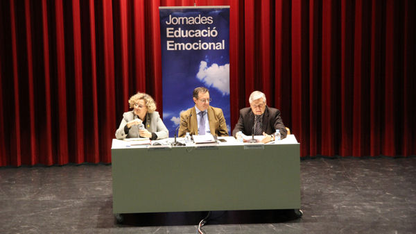 D'esquerra a dreta: Carme Ortoll, Xavier Triadó i Rafael Bisquerra