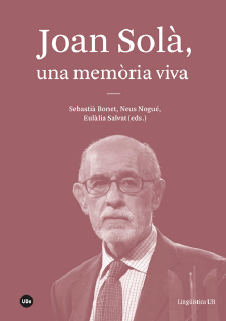 El llibre s’obre amb un article del professor Sebastià Bonet que analitza la primera obra publicada per Joan Solà, <i>Estudis de sintaxi catalana</i>.