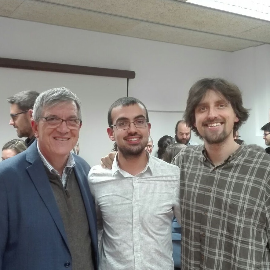 D’esquerra a dreta, Narcís Prat, Pol Tarrats i Miguel Cañedo-Argüelles, del Grup de Recerca Freshwater Ecology, Hydrology and Management (FEHM) de la UB.