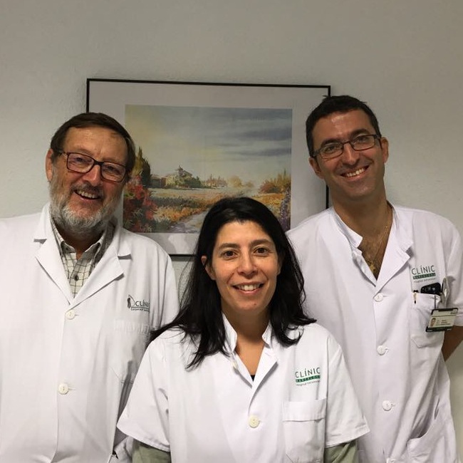 Membres de l'equip de recerca: Jordi Bruix, Maria Reig i Alejandro Forner. Foto: Hospital Clínic-IDIBAPS