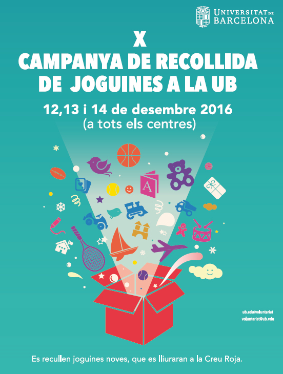 La recollida de joguines a la Universitat de Barcelona es farà del 12 al 14 de desembre.