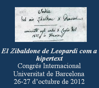 Congrés internacional: «El “Zibaldone” de Leopardi com a hipertext»