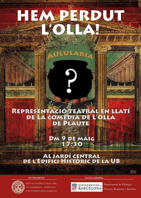 Teatre en llatí: «Aulularia» o «La comèdia de l&squo;olla» de Plaute