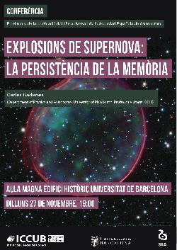 Conferència: «Explosions de Supernova: La persistència de la memòria»