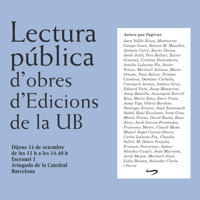 Lectura pública dʼobres dʼEdicions de la UB